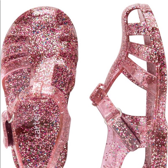 girls glitter jelly shoes